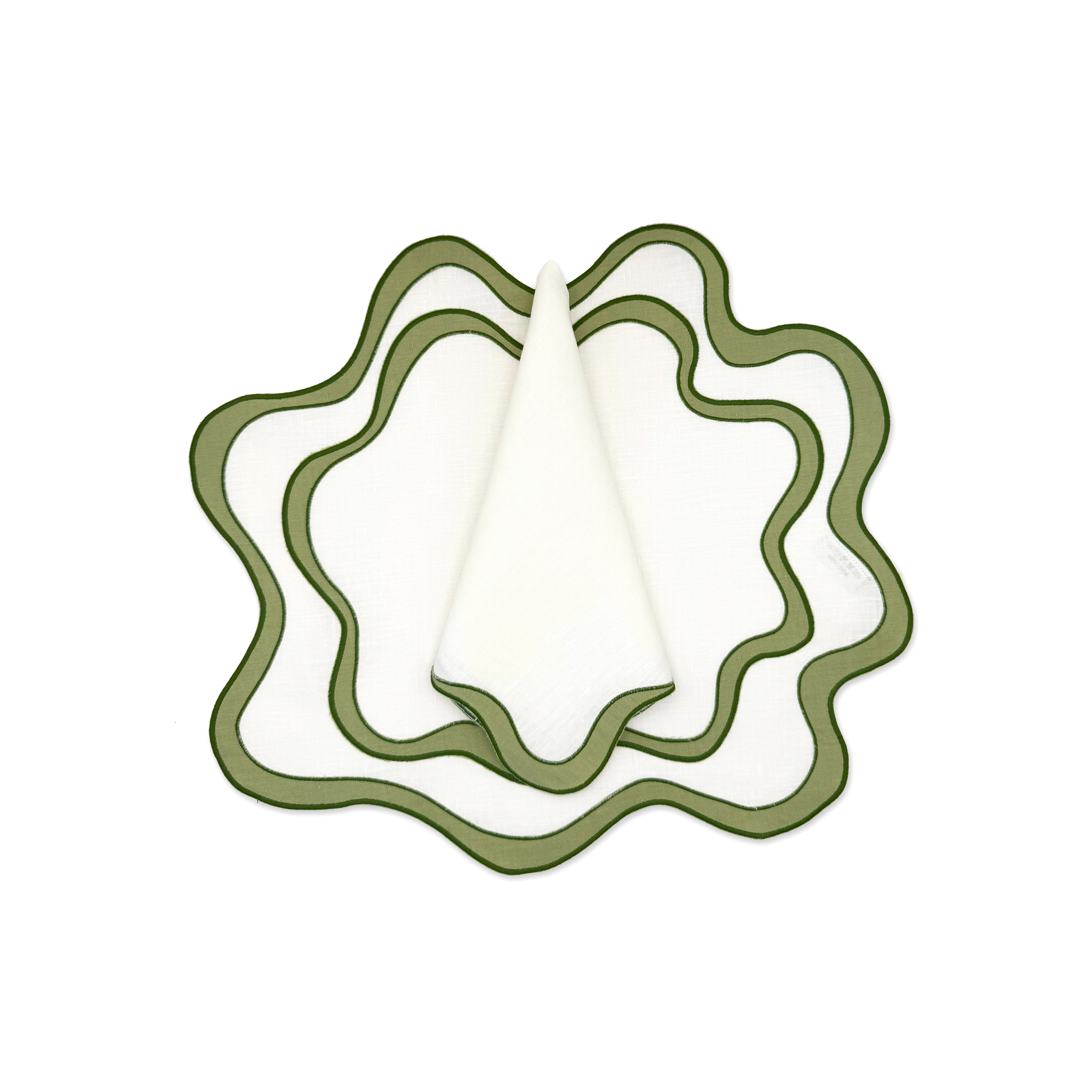 Wave Napkin - Apple Green