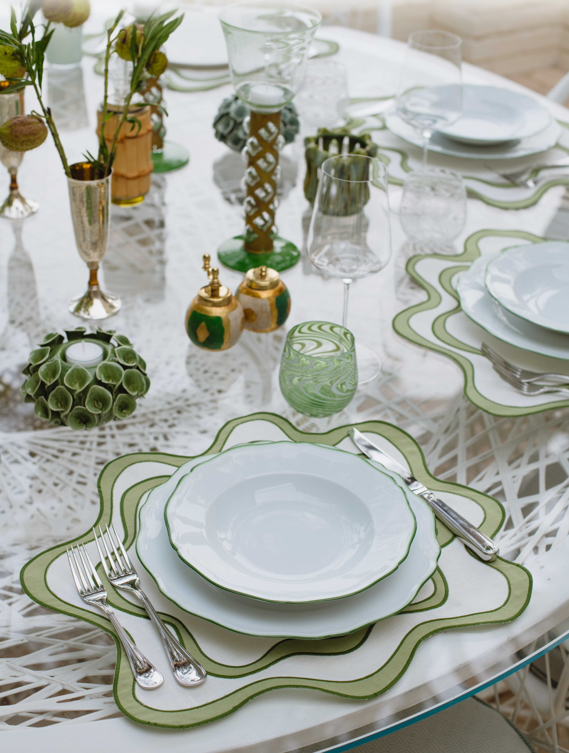 Wave Placemat - Apple Green